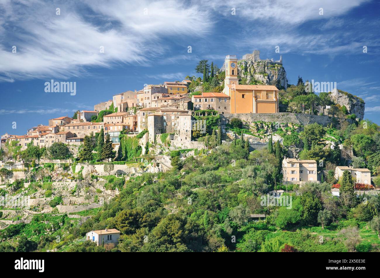 Medieval Village Of Eze french Riviera Cote D Azur mediterranean Sea